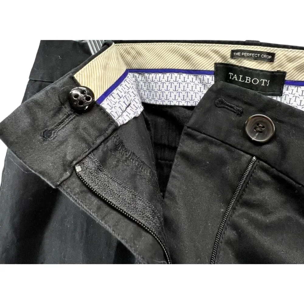 Talbots Pants‎ Womens 10 The Perfect Crop Stretch Spandex Cropped Comfort Capri